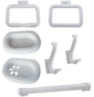SET DE PIEZAS P/BAÑO BLANCO -  BLISTER X  1
