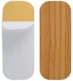 TOPE ADHESIVO RECTANGULAR MADERA - BLISTER X 12