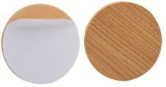 TOPE ADHESIVO REDONDO MADERA - BLISTER X 12