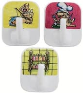 PERCHA CUADRADA DECORADA - BLISTER X 16