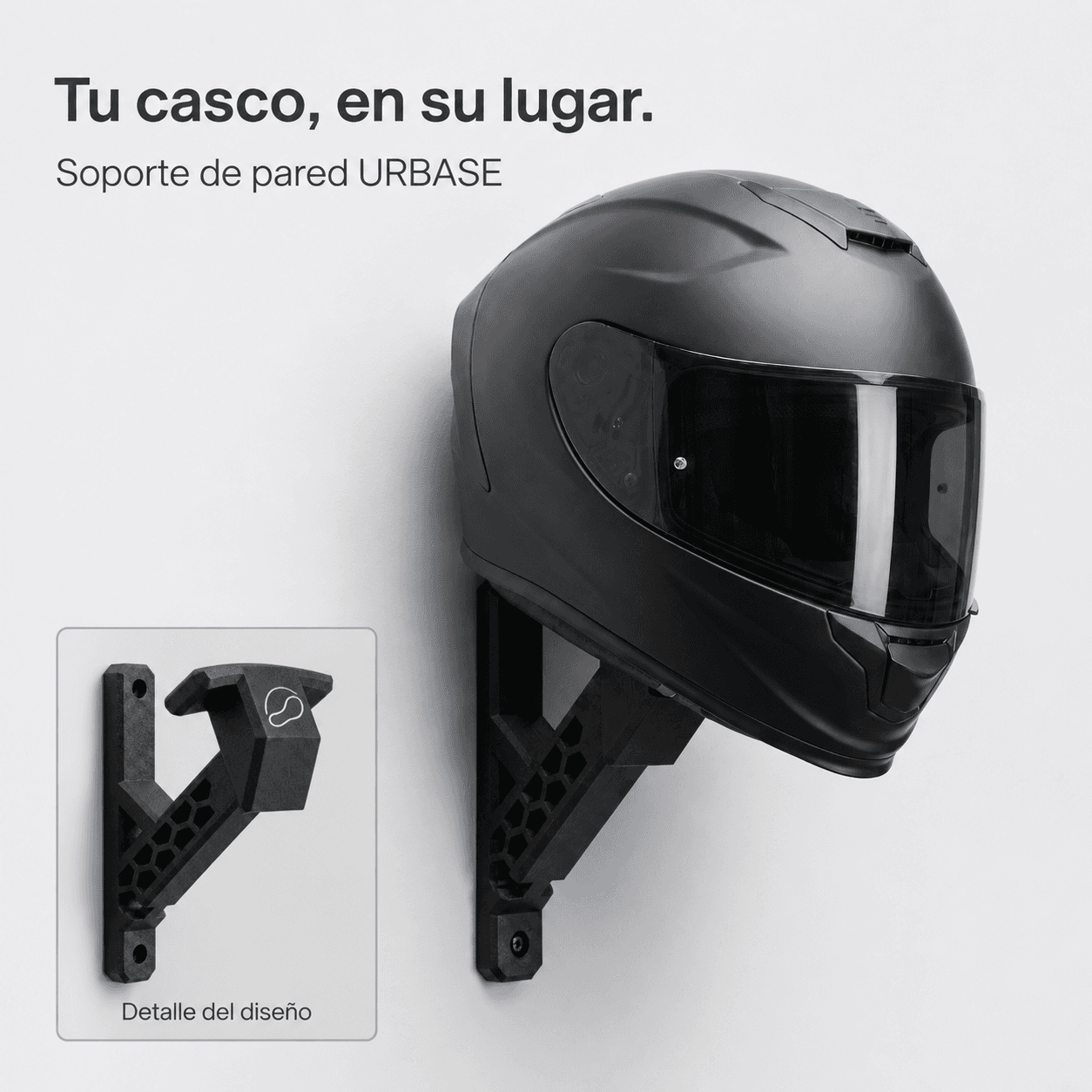 Soporte para casco de moto de pared
